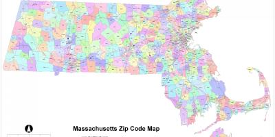 Código postal mapa de Boston