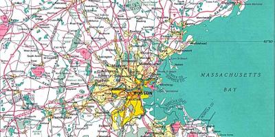 Mapa de maior área de Boston