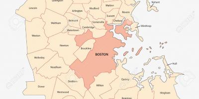 Mapa área de Boston