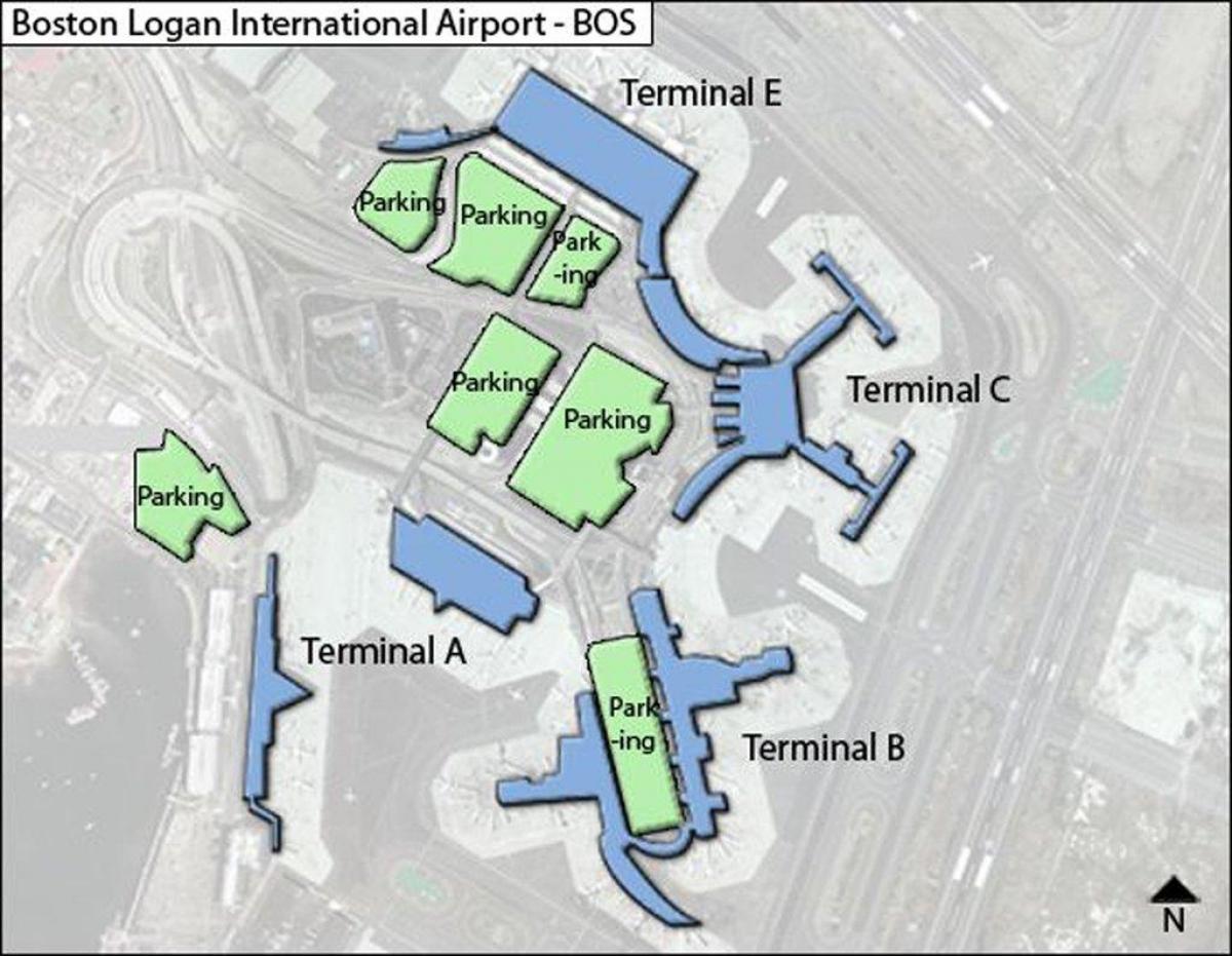 mapa de Boston Logan aeroporto