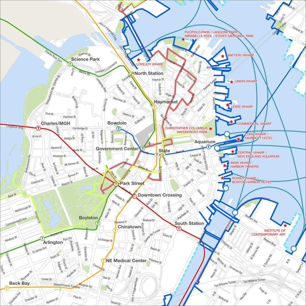 Boston paseo mapa