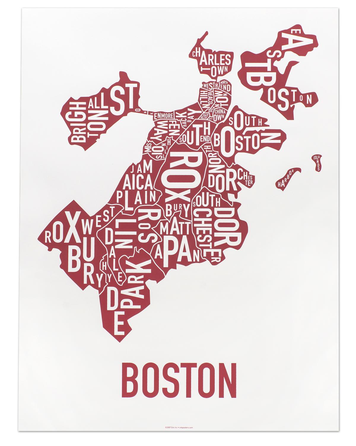 cidade de Boston mapa