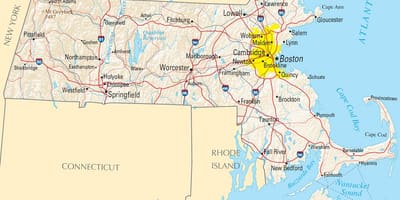 Mapa de Boston (eua