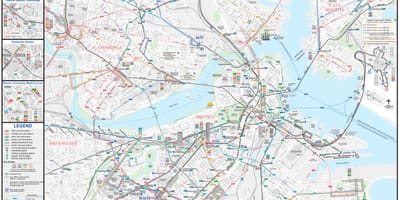 MBTA autobús mapa