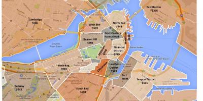 Cidade de Boston zoneamento mapa