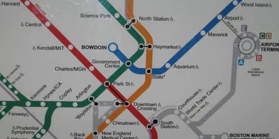 Boston sur estación mapa